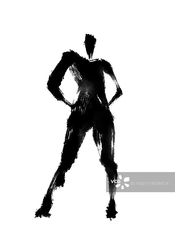 双手叉腰的男人图片素材