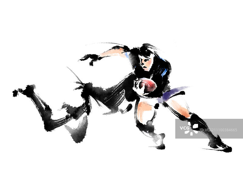 橄榄球运动员擒抱图片素材