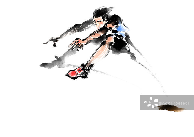 跳远运动员图片素材