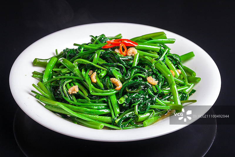 炒空心菜图片素材