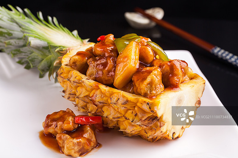 菠萝咕噜肉图片素材