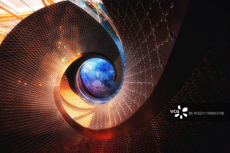 地球旋转楼梯图片素材