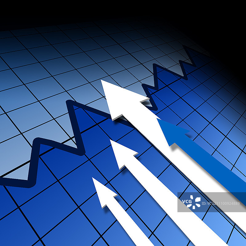 象征增长的金融和商业图表图片素材