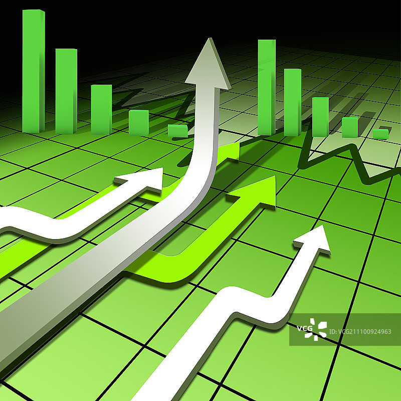 象征增长的金融和商业图表图片素材