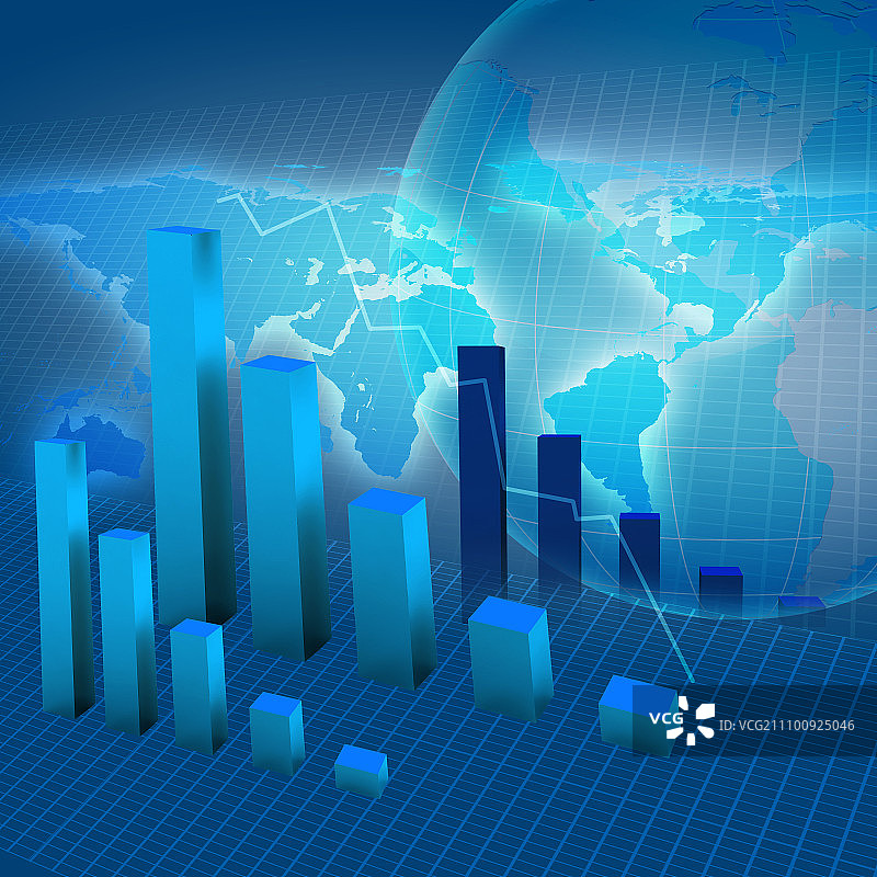 象征增长的金融和商业图表图片素材