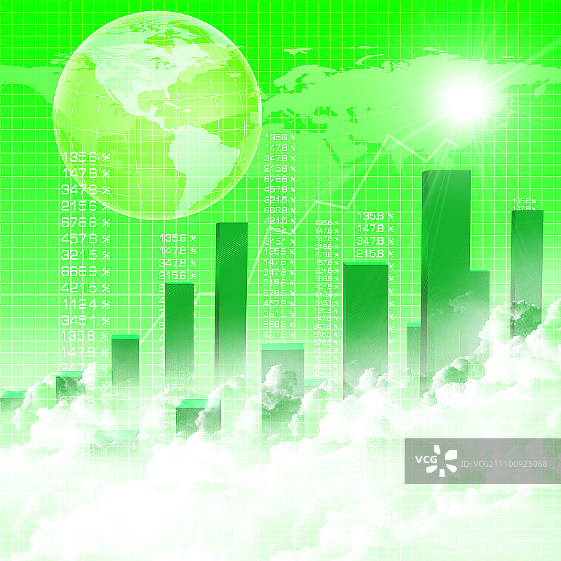象征增长的金融和商业图表图片素材