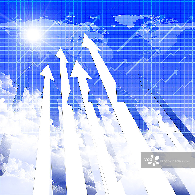 象征增长的金融和商业图表图片素材