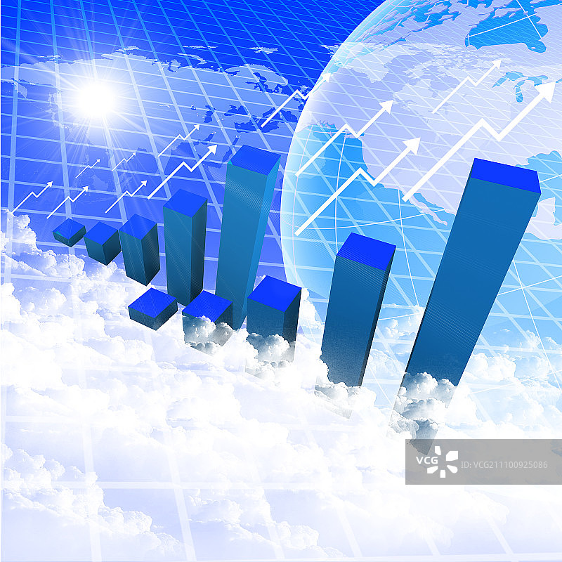 象征增长的金融和商业图表图片素材