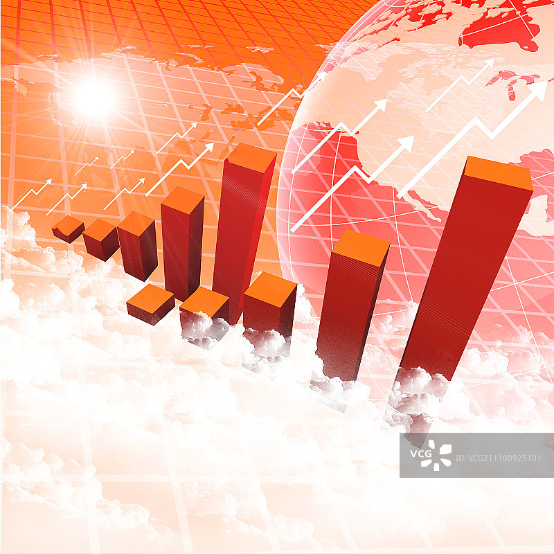 象征增长的金融和商业图表图片素材