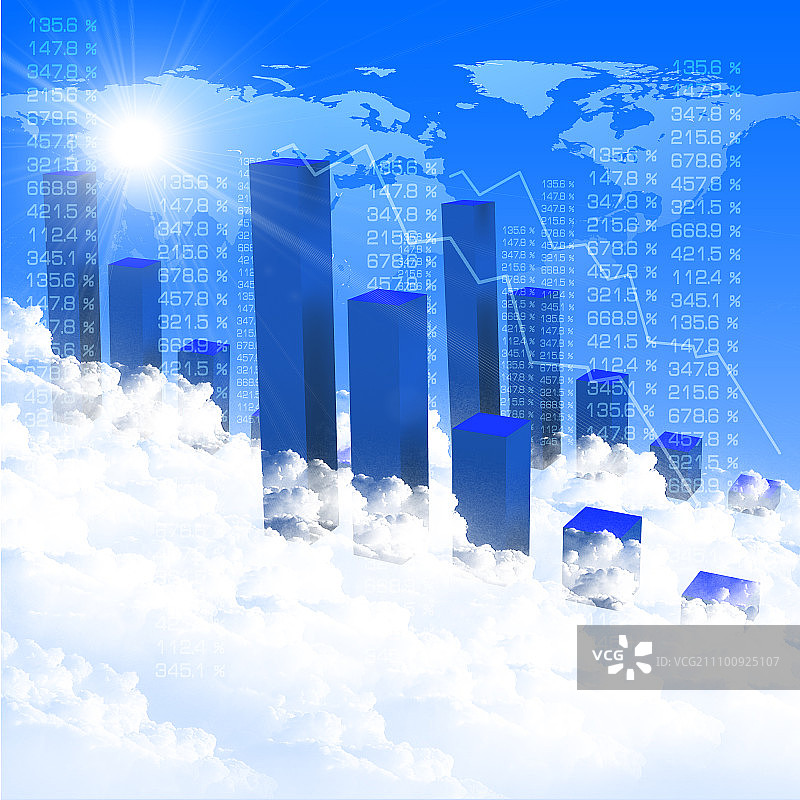 象征增长的金融和商业图表图片素材