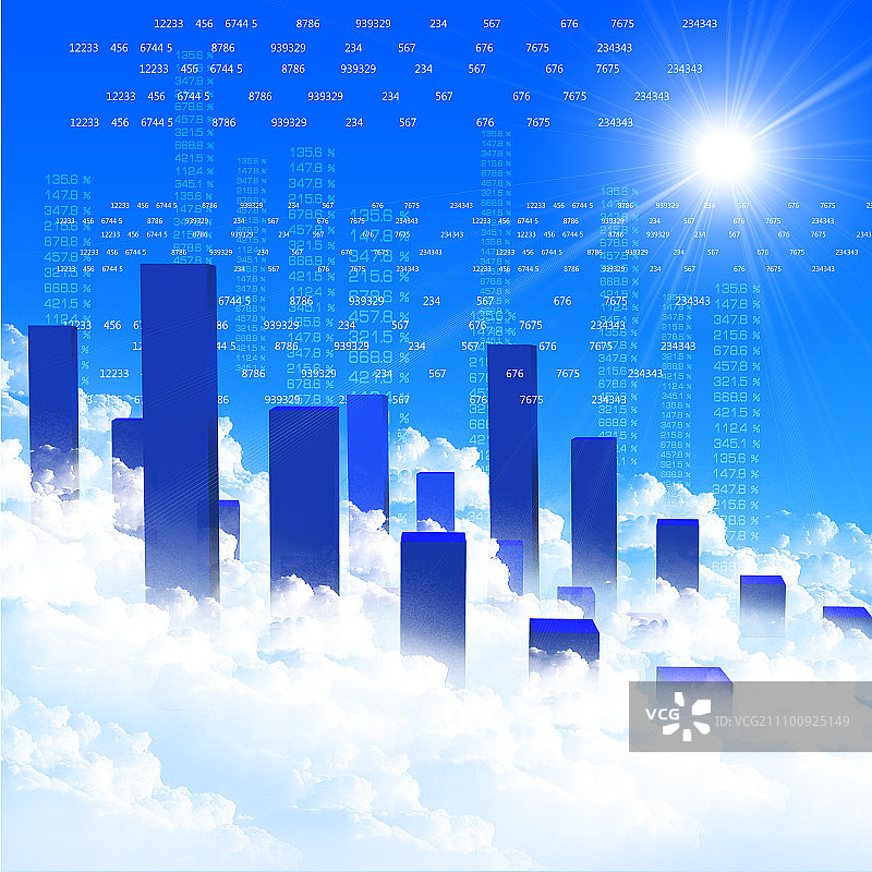 象征增长的金融和商业图表图片素材