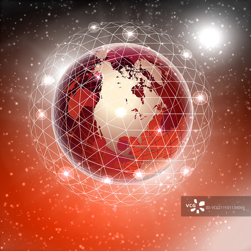 地球表面的通信：高速与科技的象征图片素材