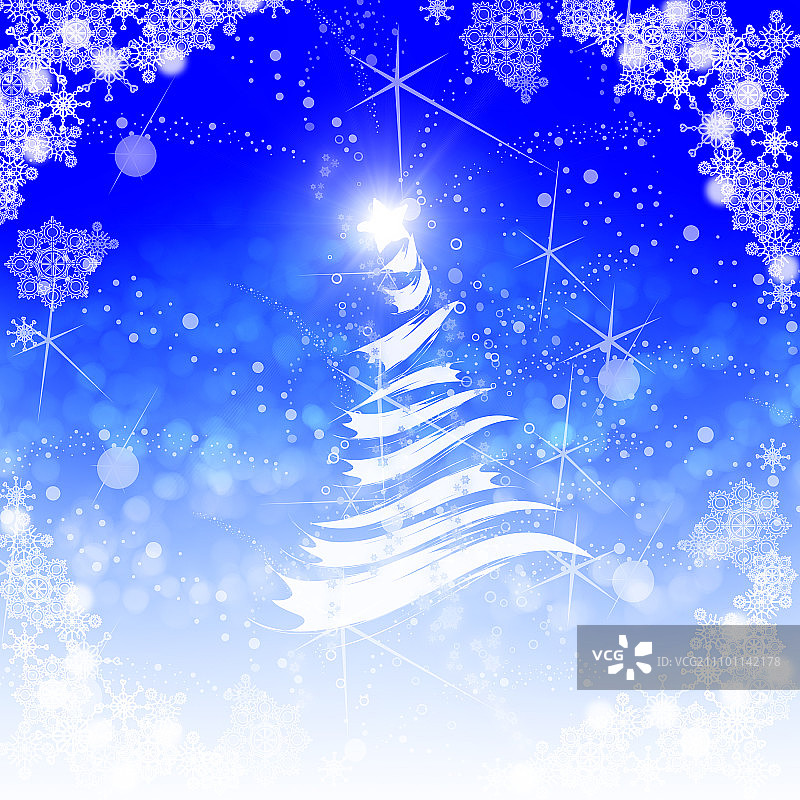 圣诞主题抽象背景与彩色灯光图片素材