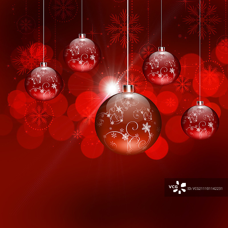 圣诞主题抽象背景与彩色灯光图片素材