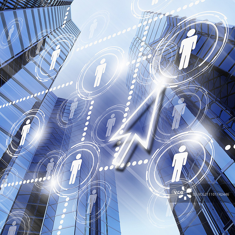 作为社交网络象征的人形图片素材