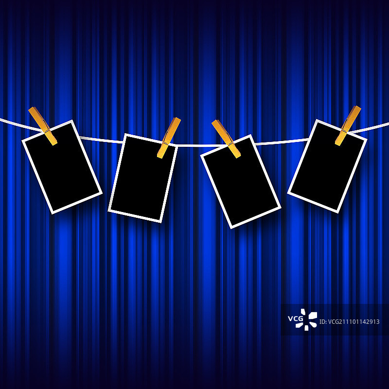 彩色背景上的图钉暗框图片素材