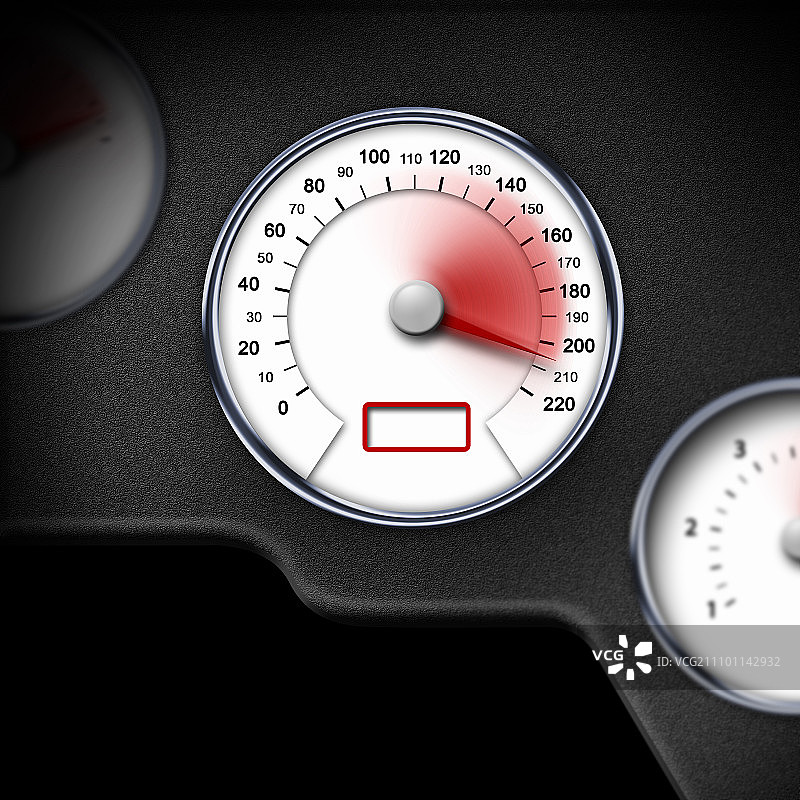 汽车仪表盘上的彩色速度表图片素材