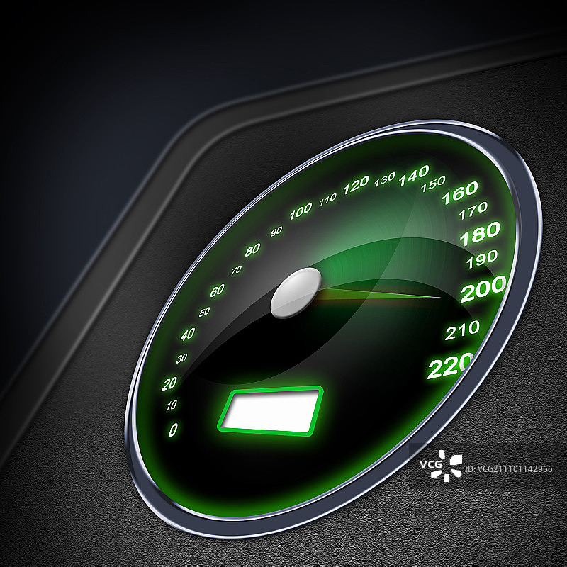 汽车仪表盘上的彩色速度表图片素材