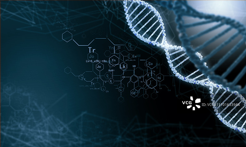DNA分子：高科技DNA分子生化概念背景图片素材