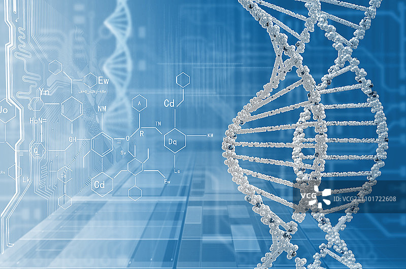 DNA分子：高科技DNA分子生化概念背景图片素材