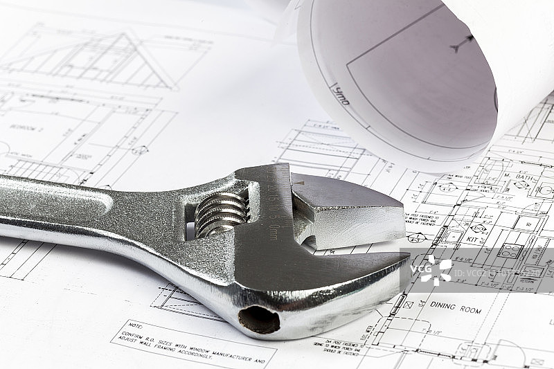 纸上的各种管道和工具图片素材