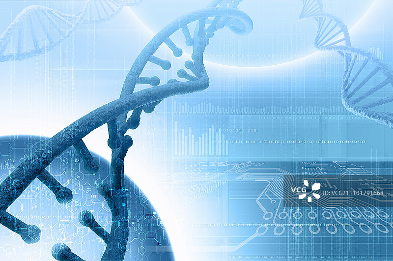 DNA分子：高科技DNA分子生化概念背景图片素材