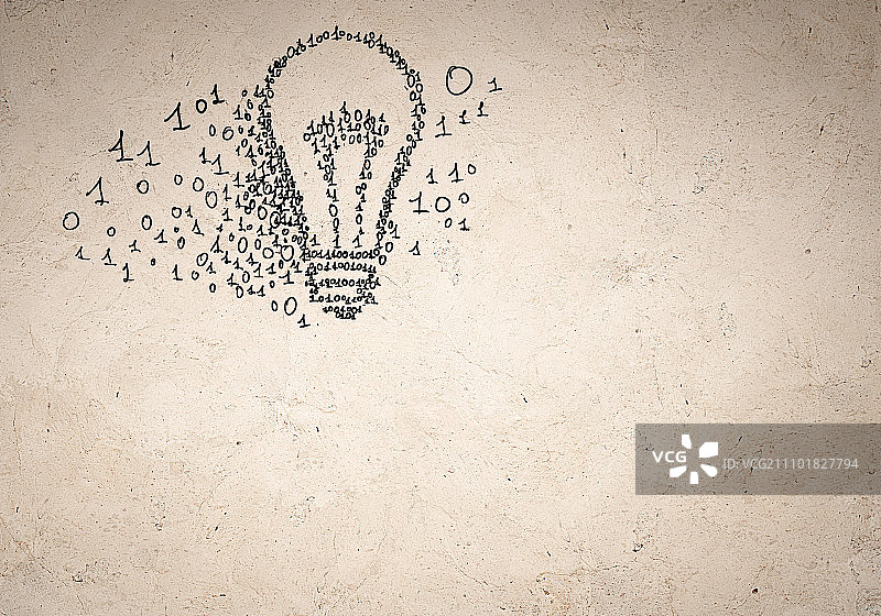 带有二进制代码的商业背景图片图片素材