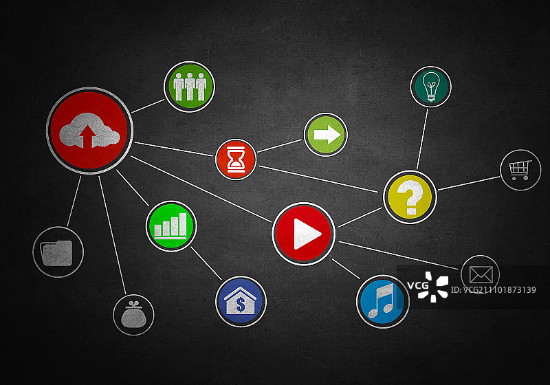 数据通信与商务网络概念图片素材