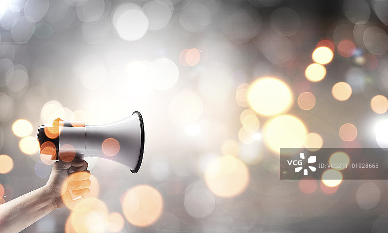 手持喇叭特写图片素材