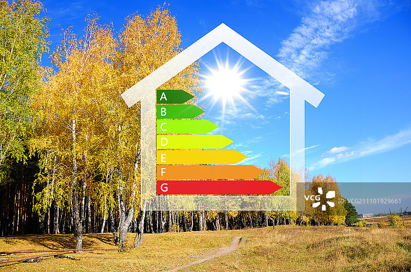 色彩鲜艳的房屋与自然背景图像图片素材