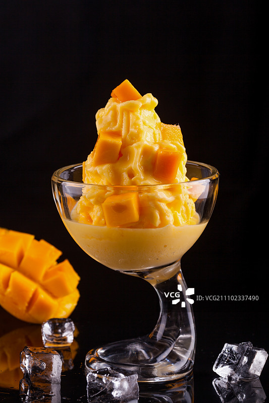 芒果沙冰图片素材