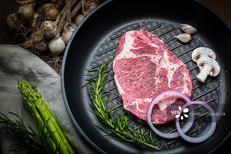 加拿大谷饲肉眼牛排图片素材