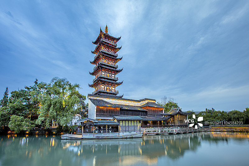 乌镇白莲塔图片素材