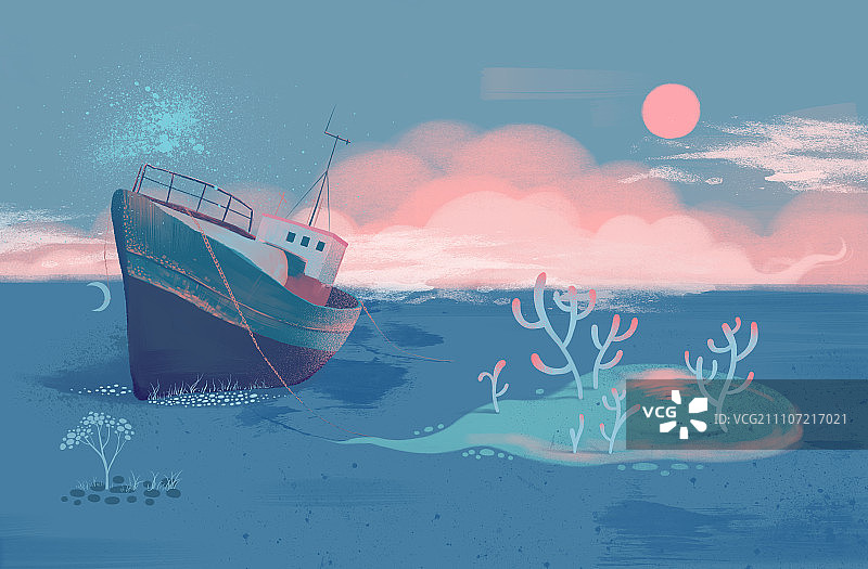 船日出图片素材