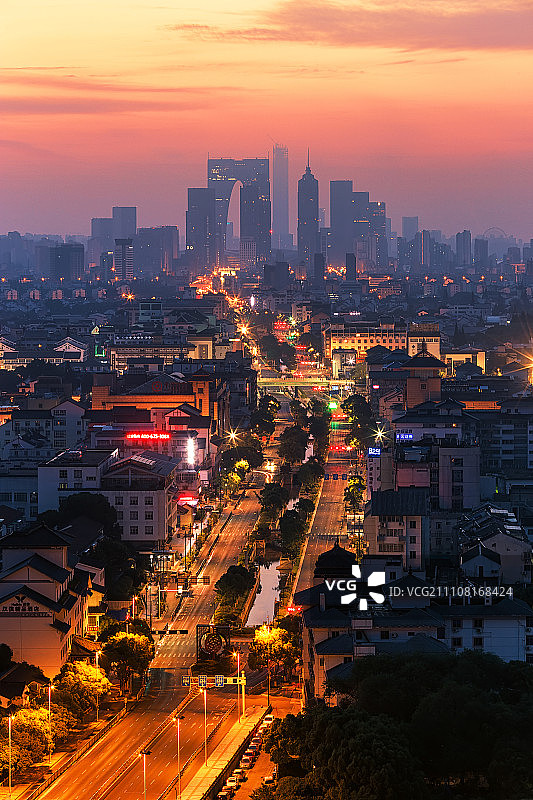 苏州干将路天际线图片素材