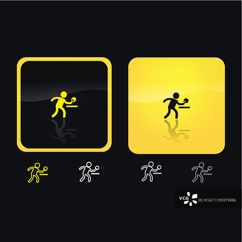 乒乓球象形图图片素材