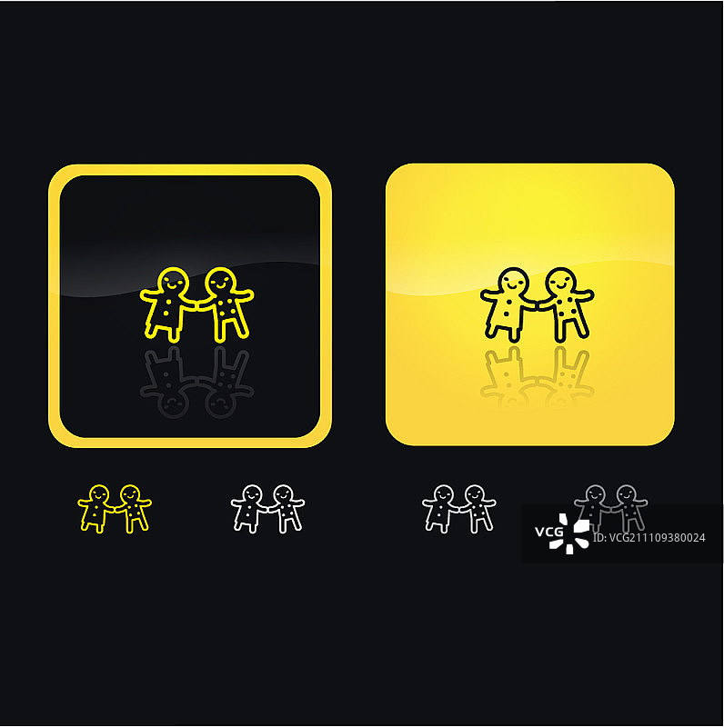 姜饼饼干象形图图片素材