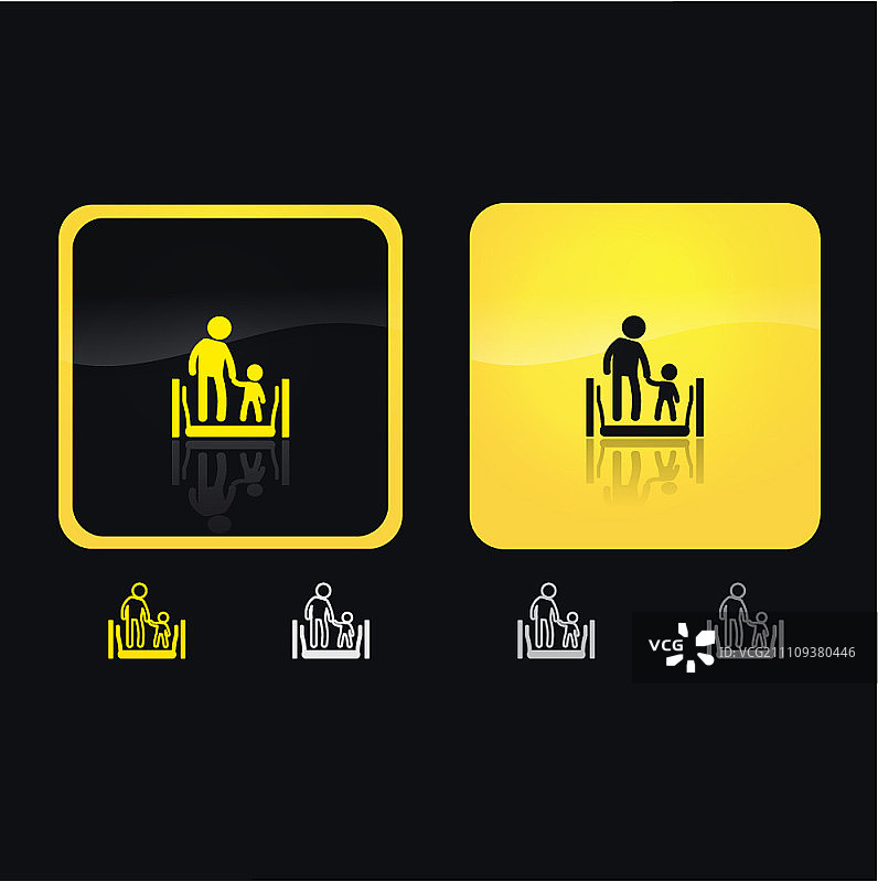 自动扶梯礼仪图标图片素材