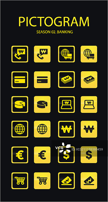 银行图标集图片素材