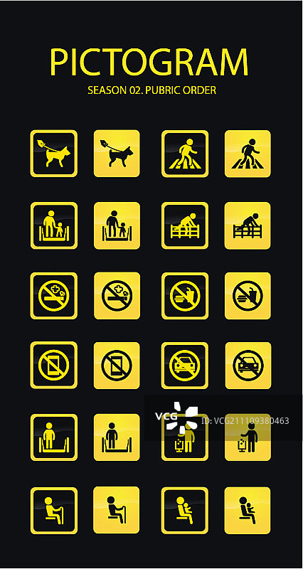 公共礼仪标志套装图片素材