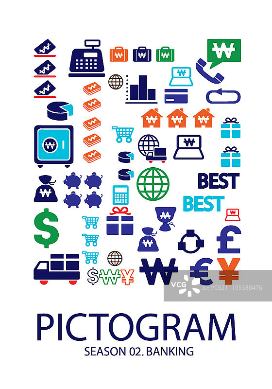 银行图标集图片素材