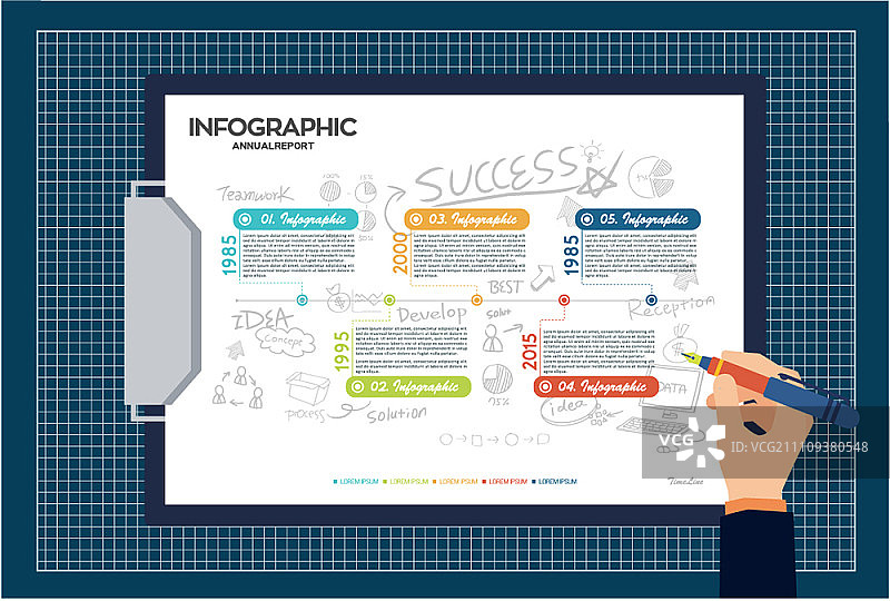 时间轴信息图图片素材