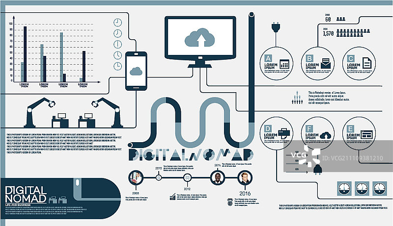 数字游民信息图图片素材