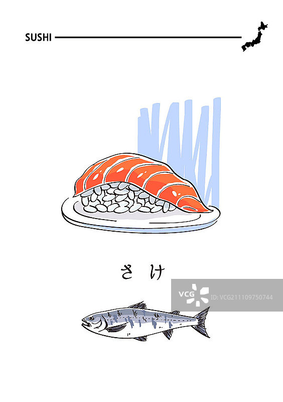日式寿司拼盘图片素材