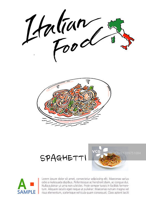 意式美食：意大利面条图片素材