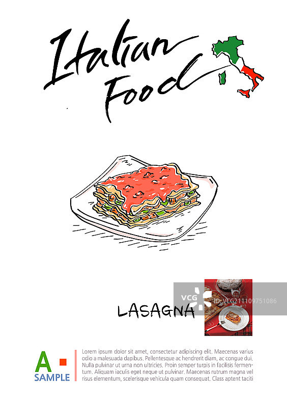 意式美食：千层面图片素材