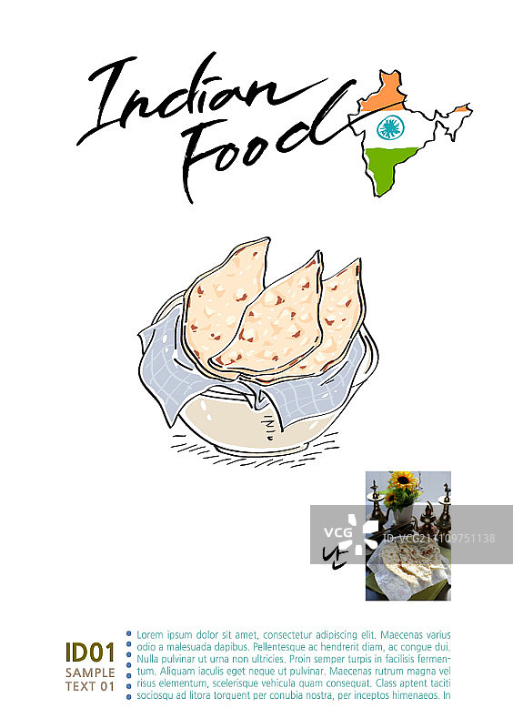 印度美食馕饼图片素材