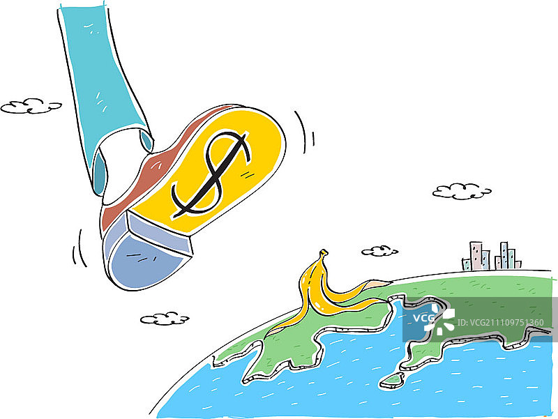 经济危机插画图片素材