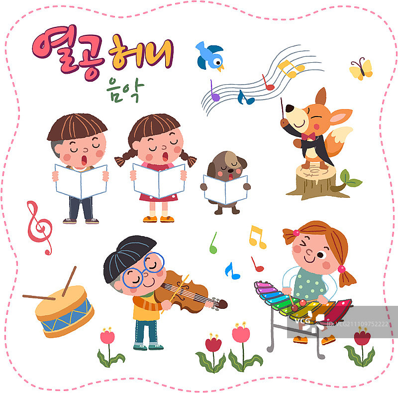 音乐课上的孩子们图片素材