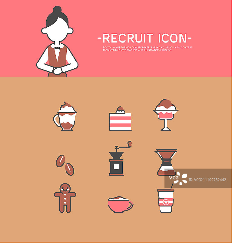 咖啡馆图标集图片素材